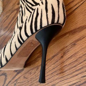 Steve Madden Cleo Zebra Pony Spike Booties NEW